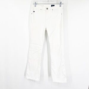 AG Adriano Goldschmied The Jodi High Rise Slim Flare Crop Jeans White